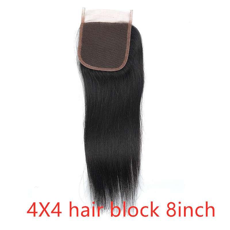 4x4 lace closure natural black human hair straight wave quality construction versatile styling option