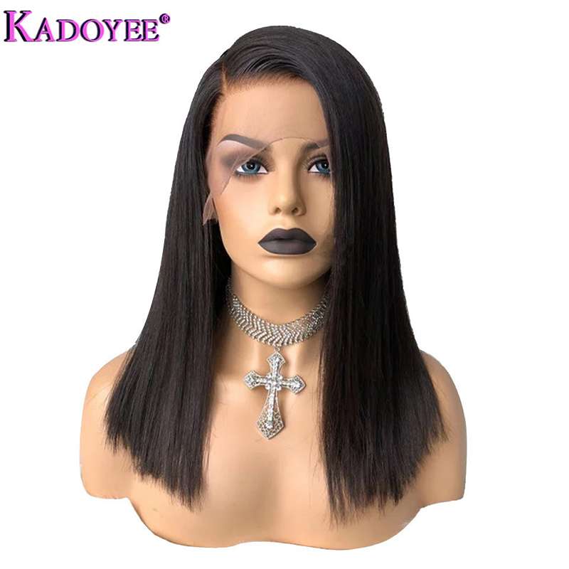 Close-up detail of 100% human hair wig texture showing natural shine and 150% density