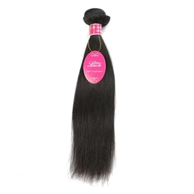 Close-up detail of 4x4 lace closure showing natural straight wave texture and quality construction