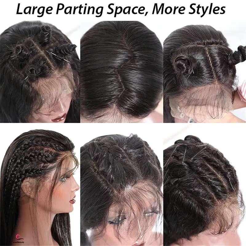 Premium human hair wig product specifications showing quality certifications and packaging