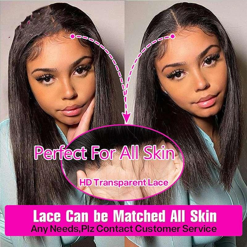 Lace front wig HD transparent lace suitable for all skin tones women