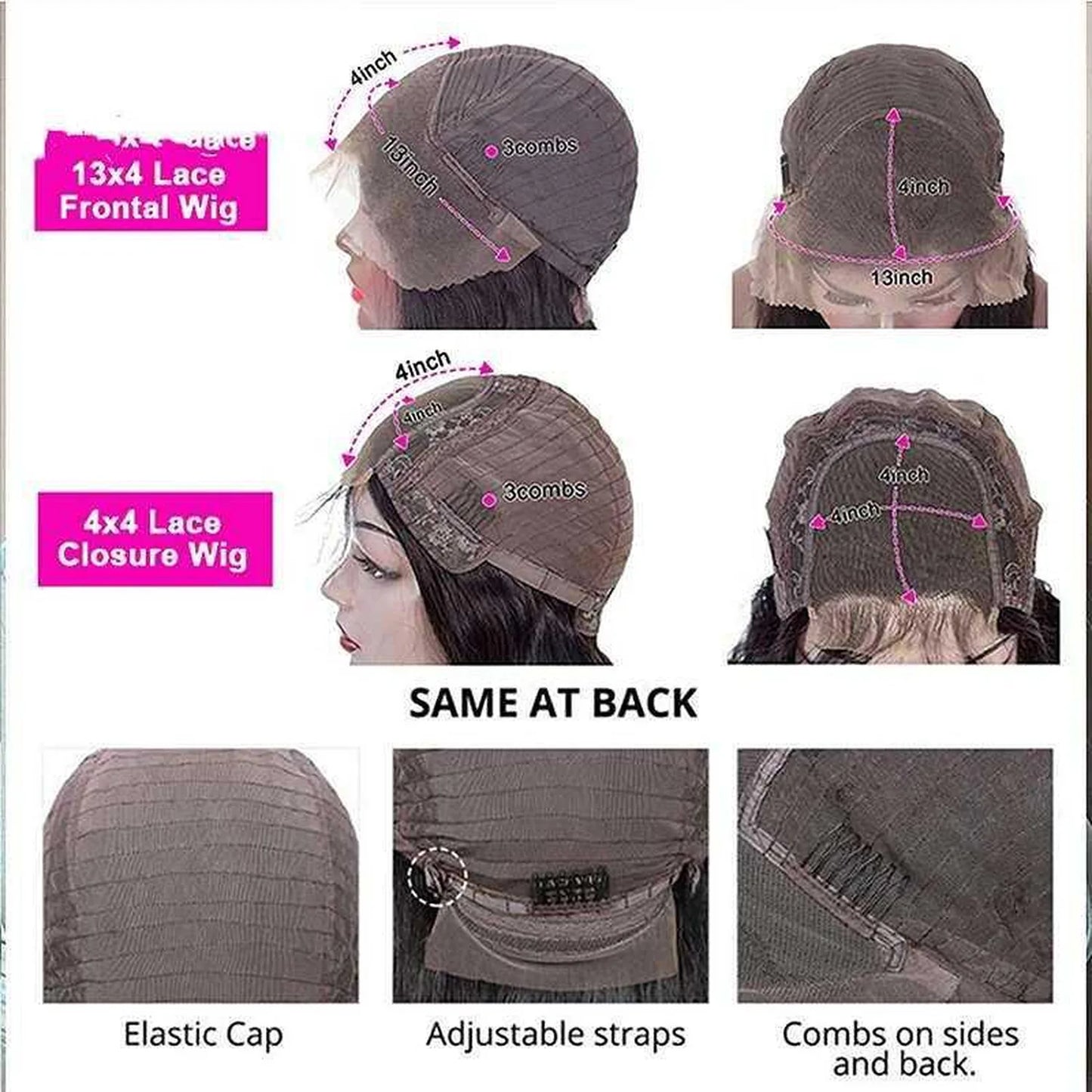 Pre-plucked bob wig 13x4 lace front human hair natural black close-up texture detail