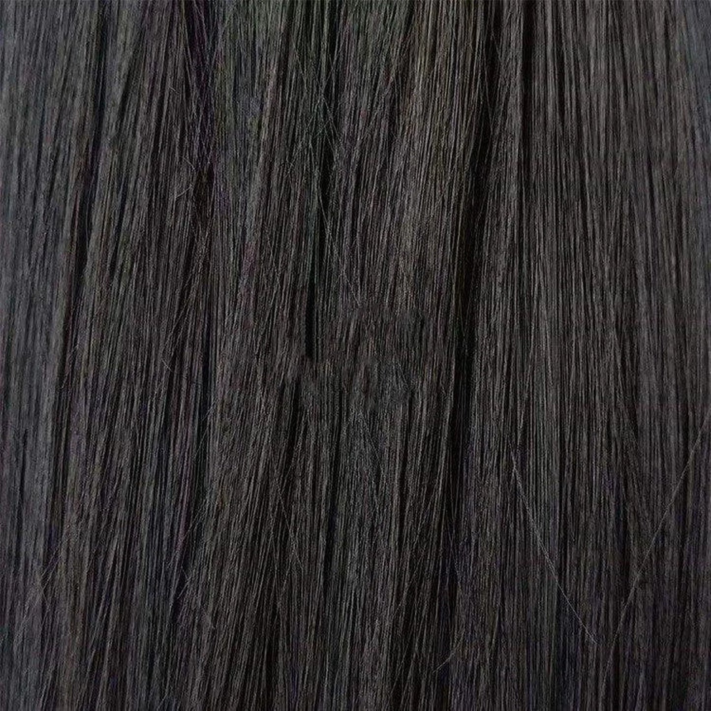 Dark brown curly hair texture synthetic kanekalon fiber quality detail natural shine