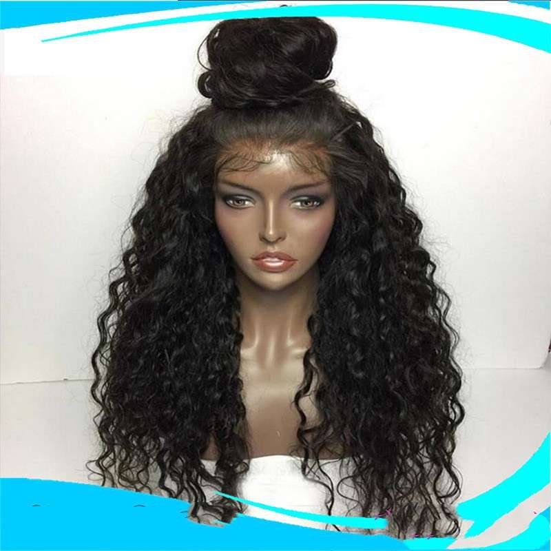Heat resistant curly wig 20 inch length showing voluminous spiral curls in deep ebony shade worn with elegant updo styling