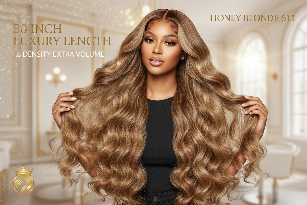 Honey Blonde 30 Inch 1.8 Density Banner