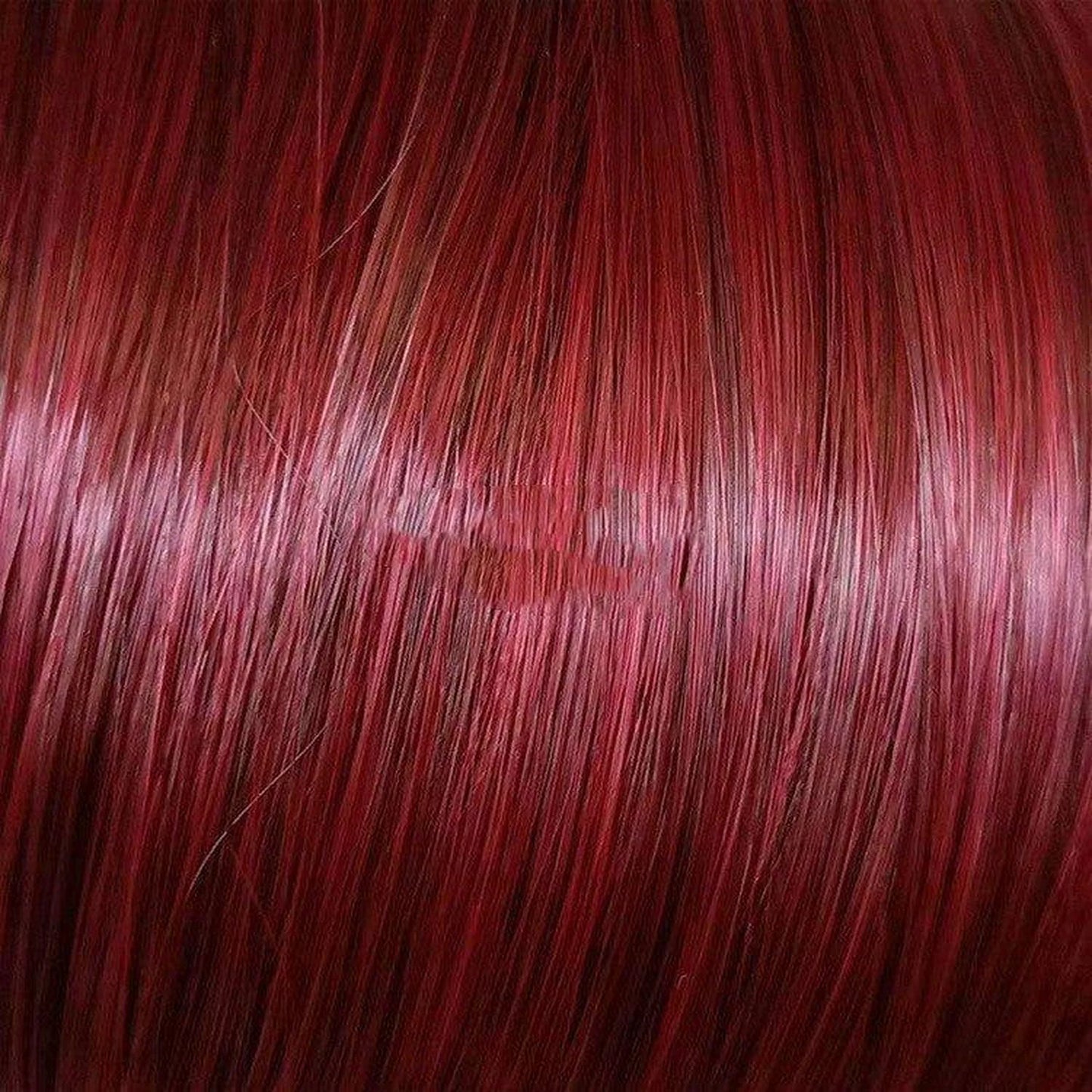 Red brown curly hair texture wine color synthetic fiber natural wave pattern