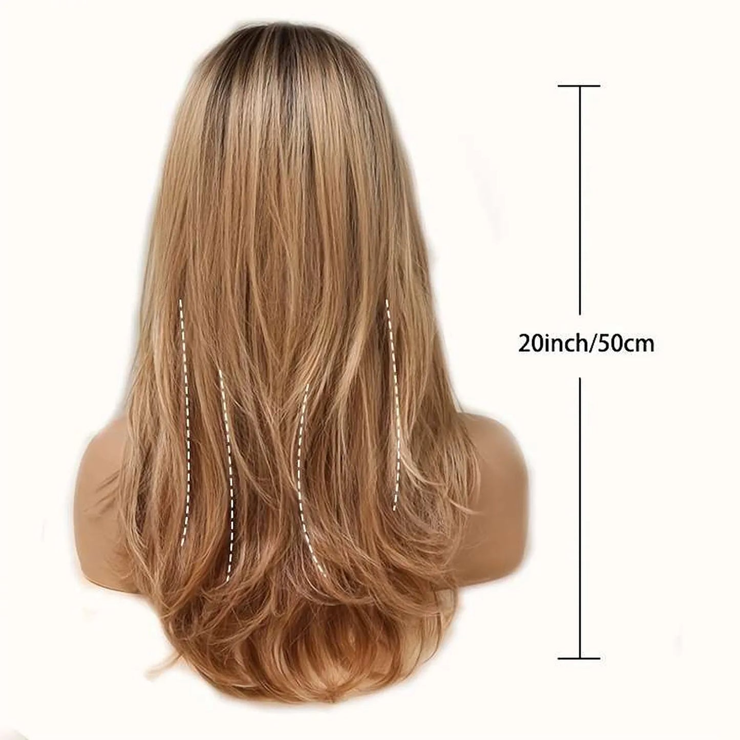 Long flowing curls back view full length natural pattern flawless ready to wear appearance